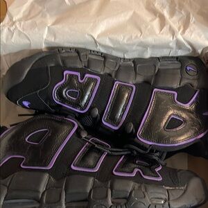 Nike Air Black and Purple Sneakers
